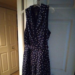 Blue & White Polka Dot Dress